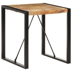 Dining Table 27.6"x27.6"x29.5" Solid Rough Mango Wood